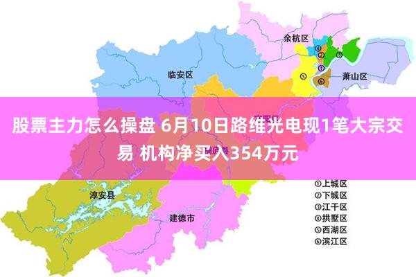 股票主力怎么操盘 6月10日路维光电现1笔大宗交易 机构净买入354万元