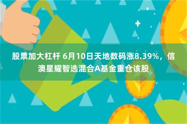 股票加大杠杆 6月10日天地数码涨8.39%，信澳星耀智选混合A基金重仓该股
